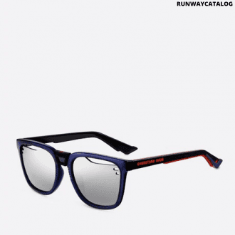 christian dior blue rectangular sunglasses