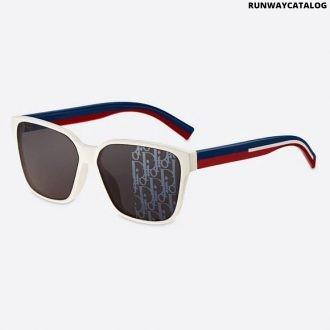 christian dior white, blue & red sunglasses