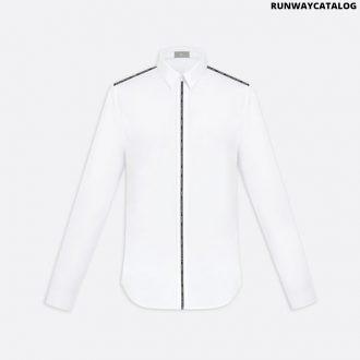 christian dior stretch cotton atelier ribbon shirt