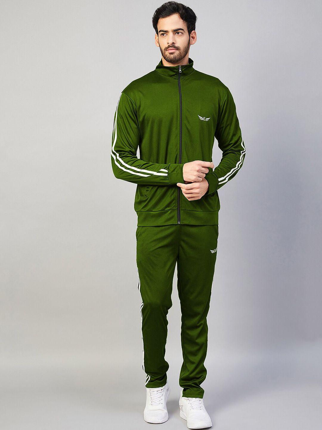 chrome & coral striped sports tracksuit