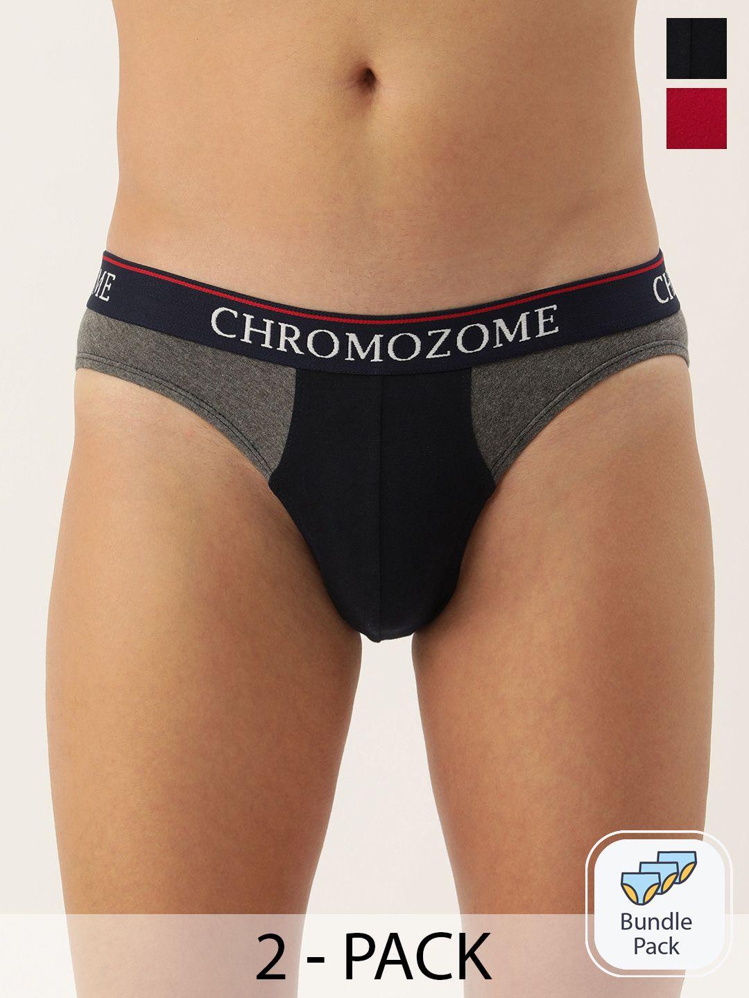 chromozome men pack of 2 premium colourblocked briefs 8902733647342