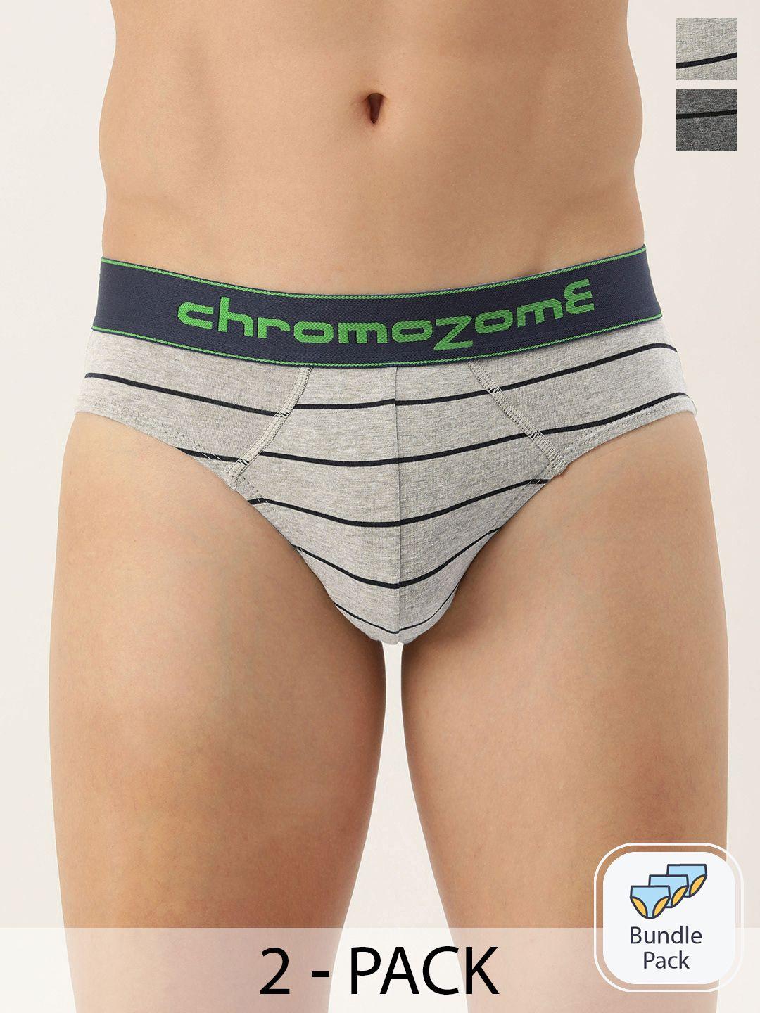 chromozome men pack of 2 premium striped briefs 8902733649308