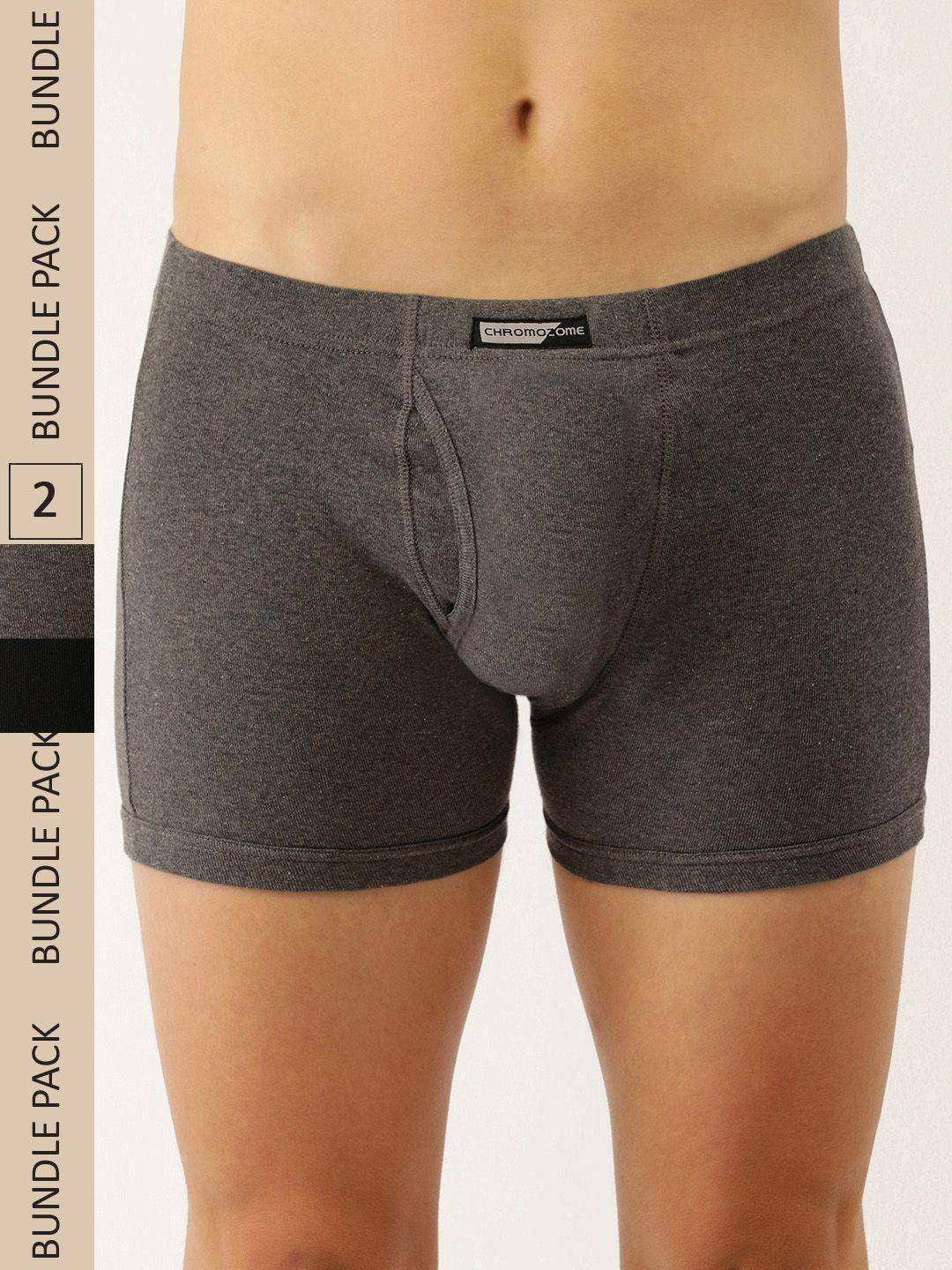 chromozome men pack of 2 pure cotton premium trunks 8902733629638