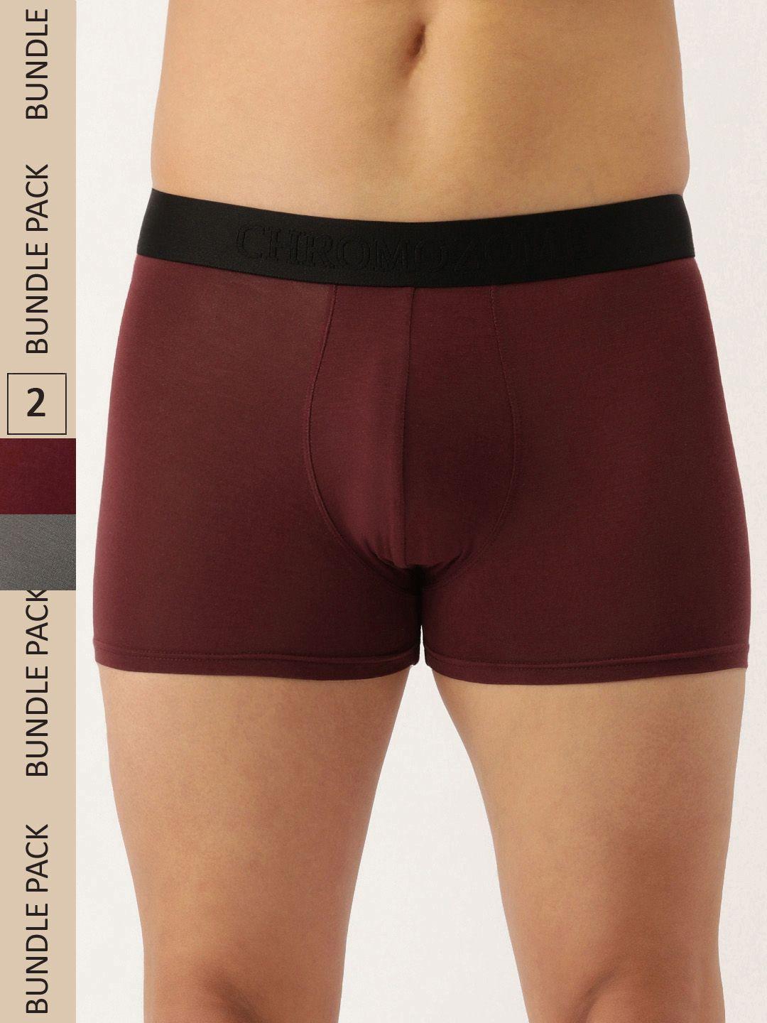 chromozome men pack of 2 solid ultra premium micro-modal trunks 8902733628754