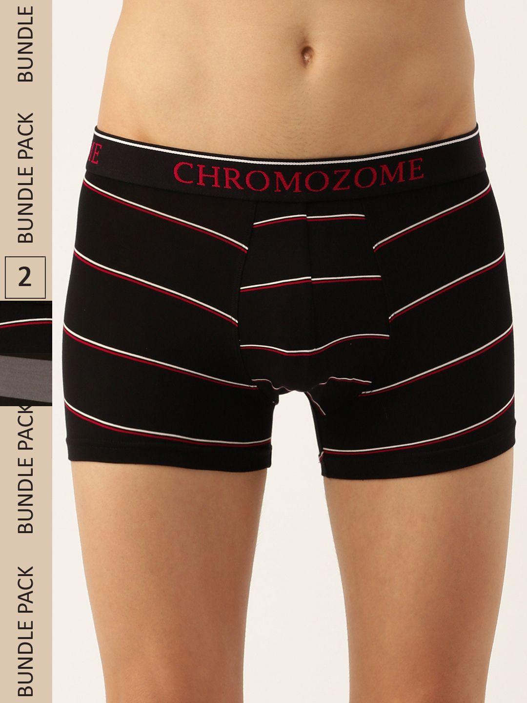 chromozome men pack of 2 ultra-premium striped trunks 8902733643344