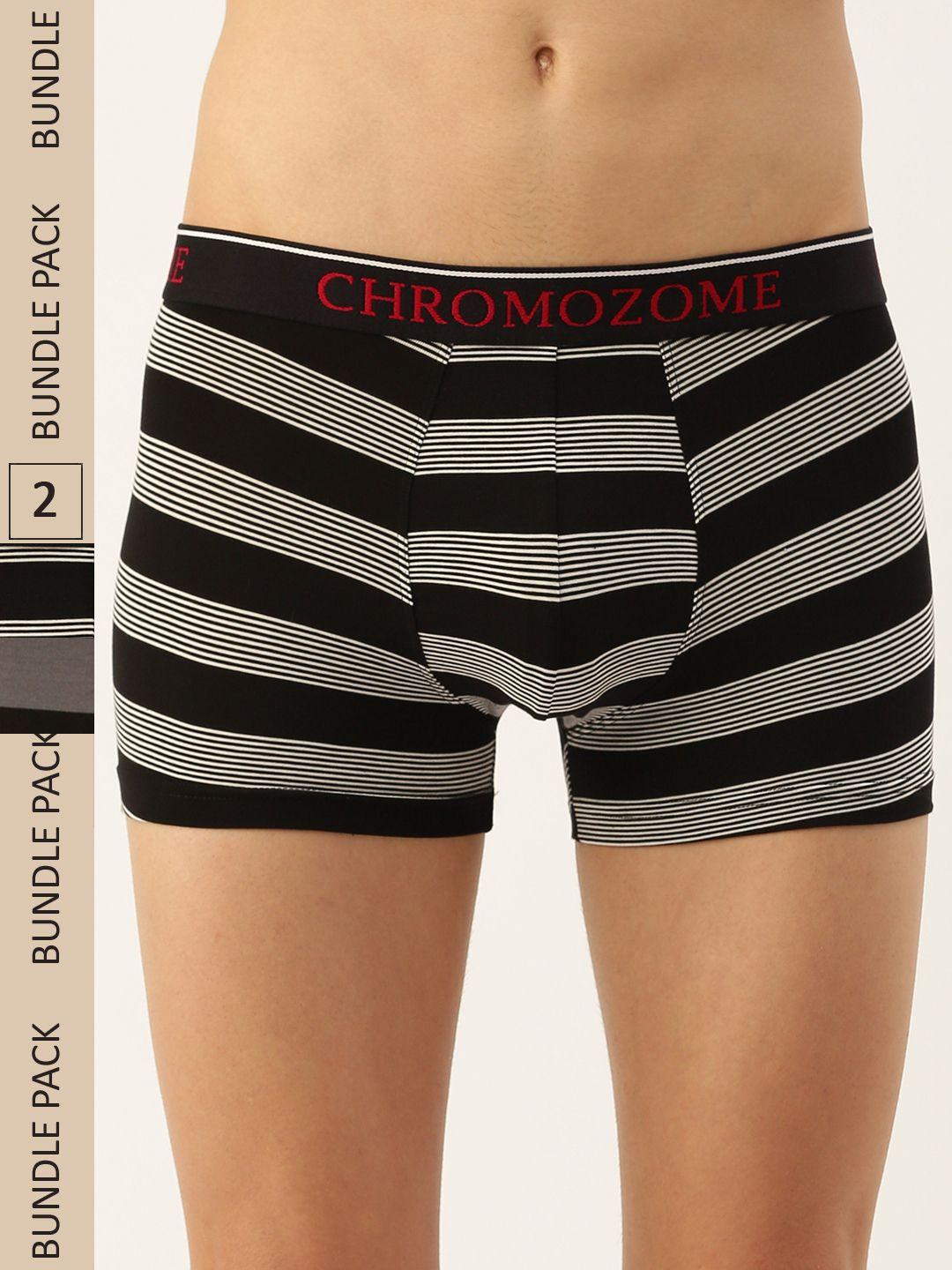 chromozome men pack of 2 ultra-premium striped trunks 8902733643382