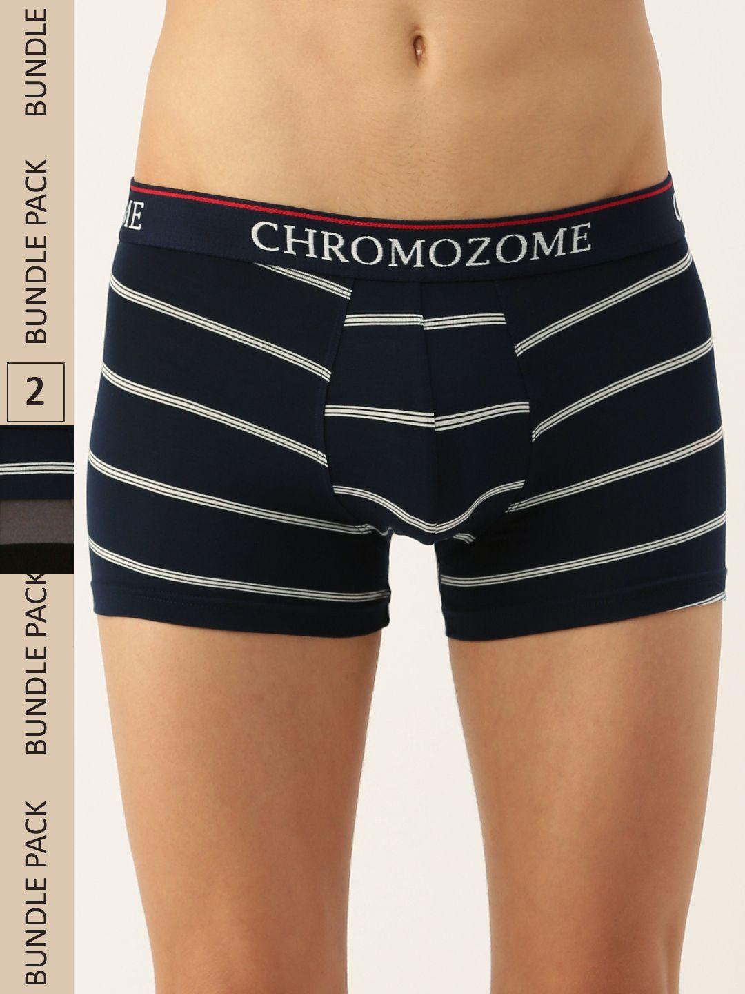 chromozome men pack of 2 ultra-premium striped trunks 8902733643429