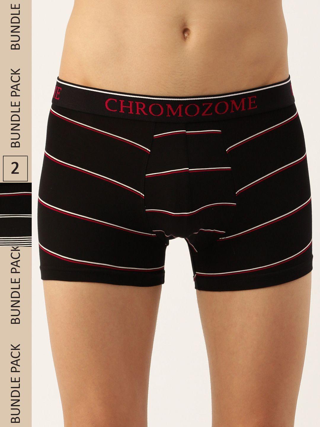 chromozome men pack of 2 ultra-premium striped trunks 8902733643504