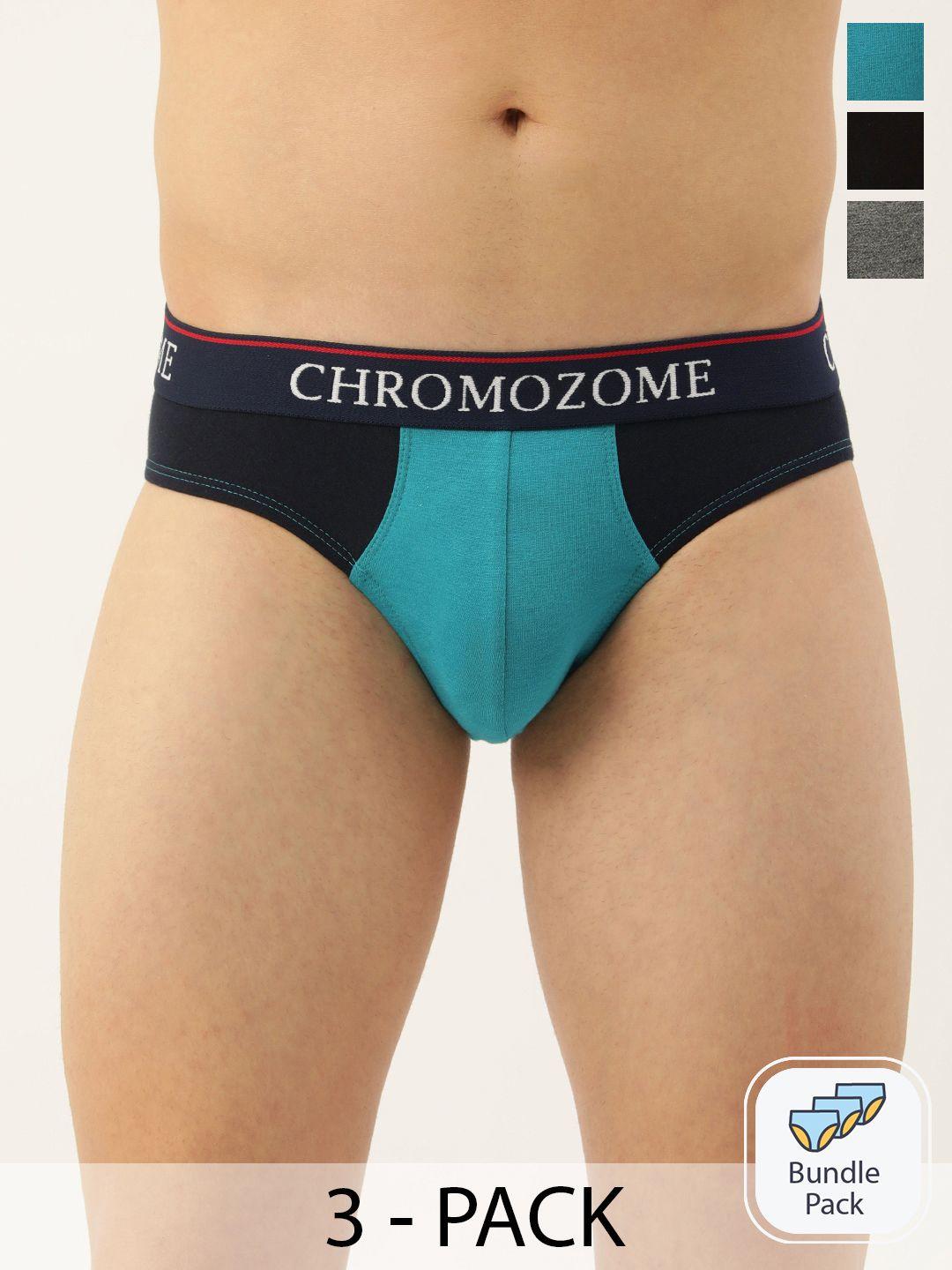 chromozome men pack of 3 premium colourblocked briefs 8902733647540