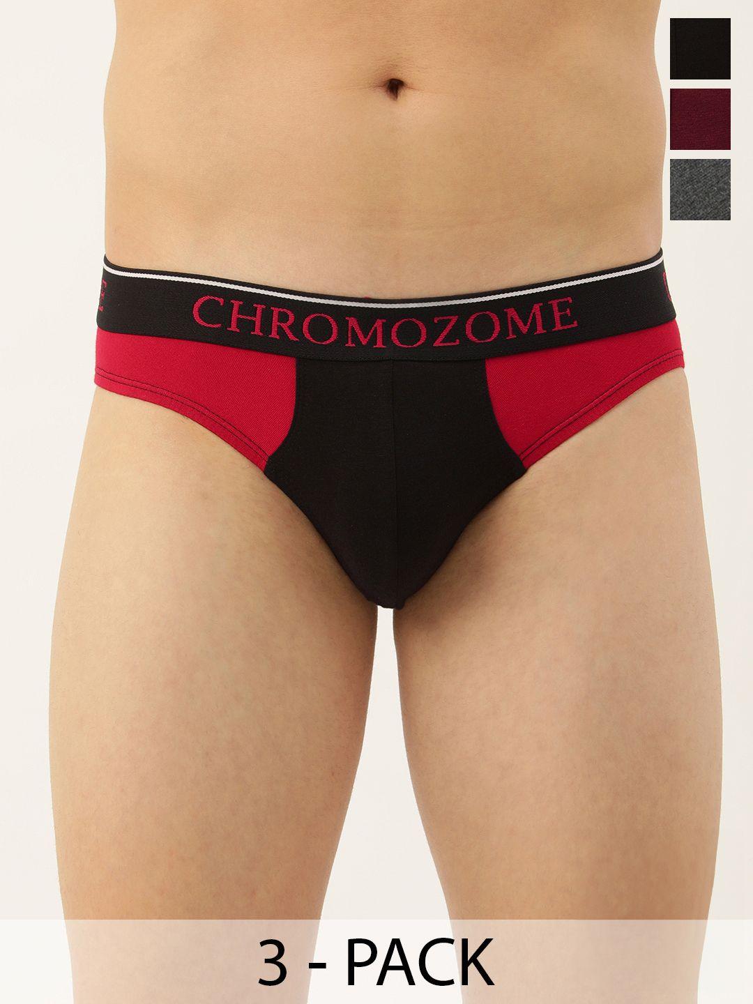 chromozome men pack of 3 premium colourblocked briefs 8902733647663