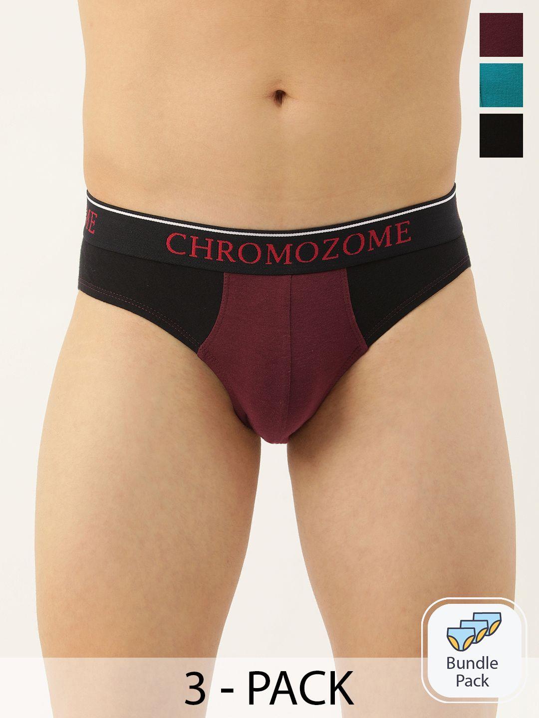 chromozome men pack of 3 premium colourblocked briefs 8902733647700