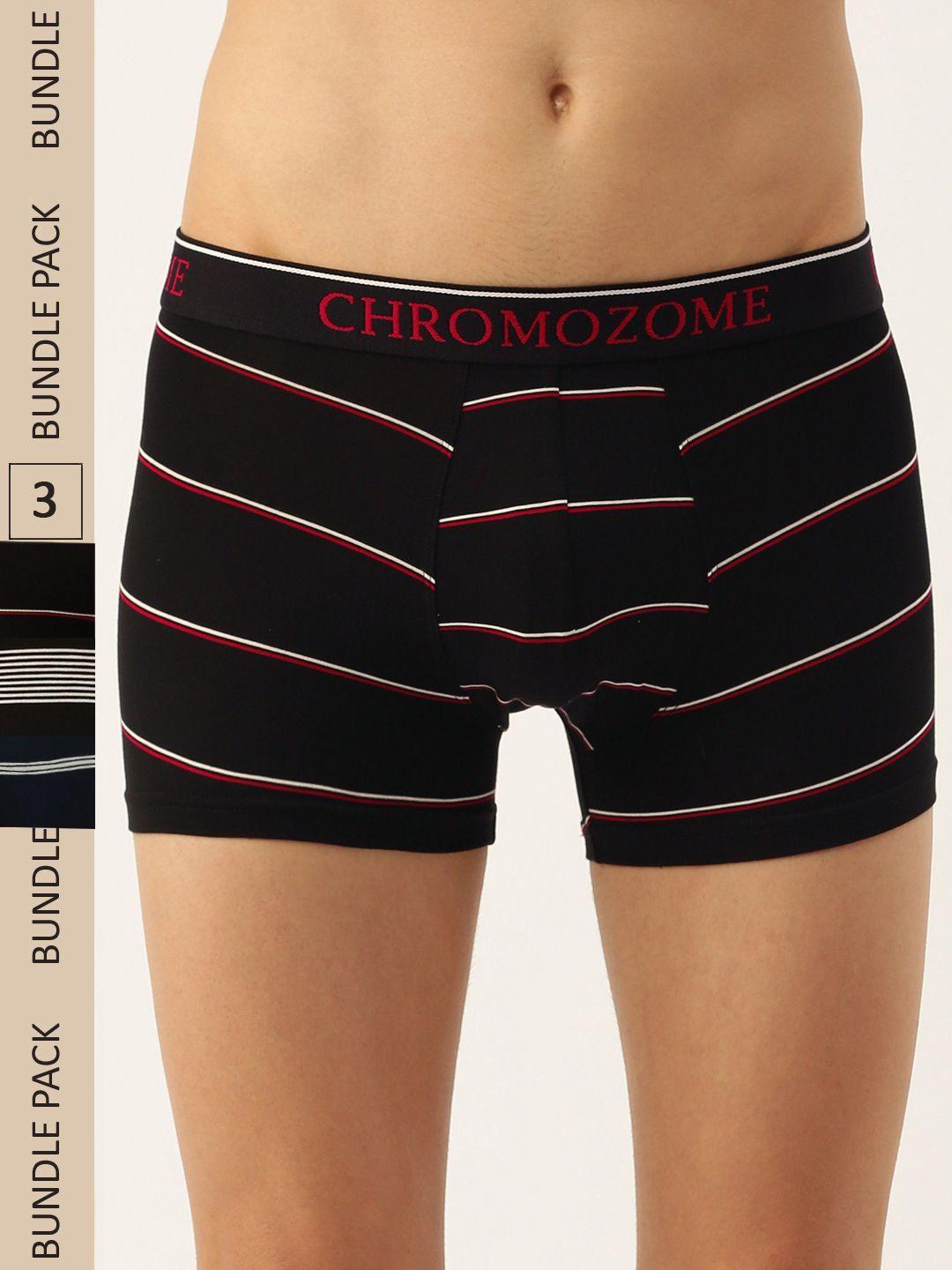 chromozome men pack of 3 ultra premium micro modal striper trunks 8902733643863