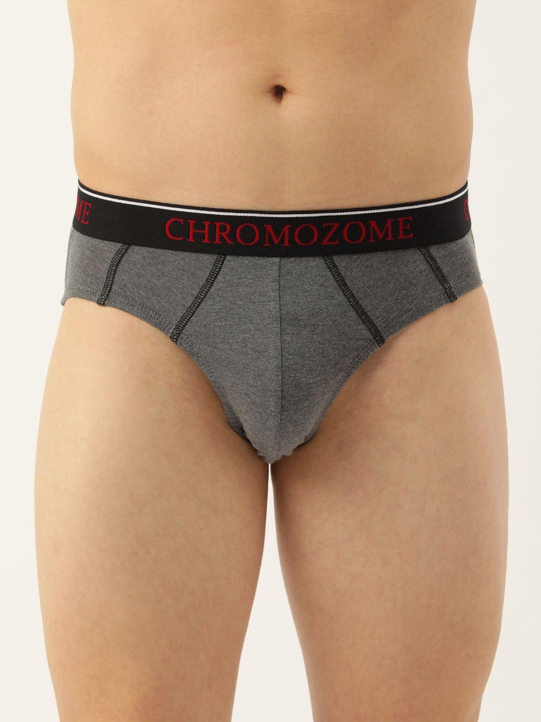 chromozome men pure cotton briefs 8902733648028-c-marl