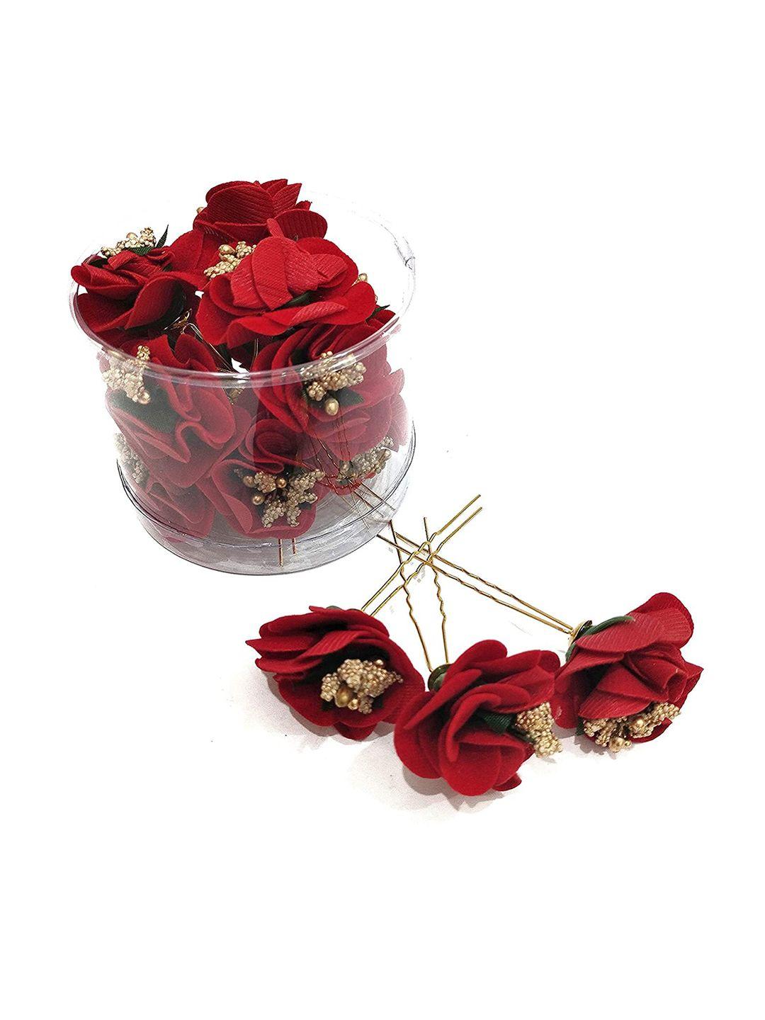 chronex pack of 12 metal rose jura pins for bridal hair