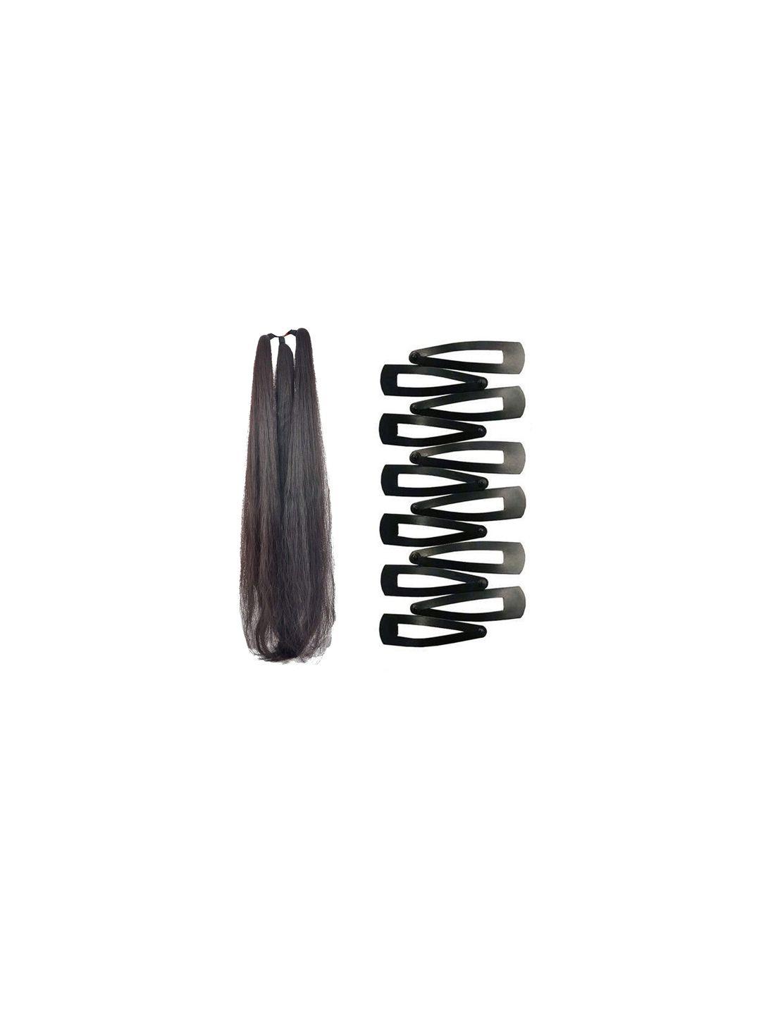 chronex set of 12 tic tac hair clips with 61cm hair parandi extension