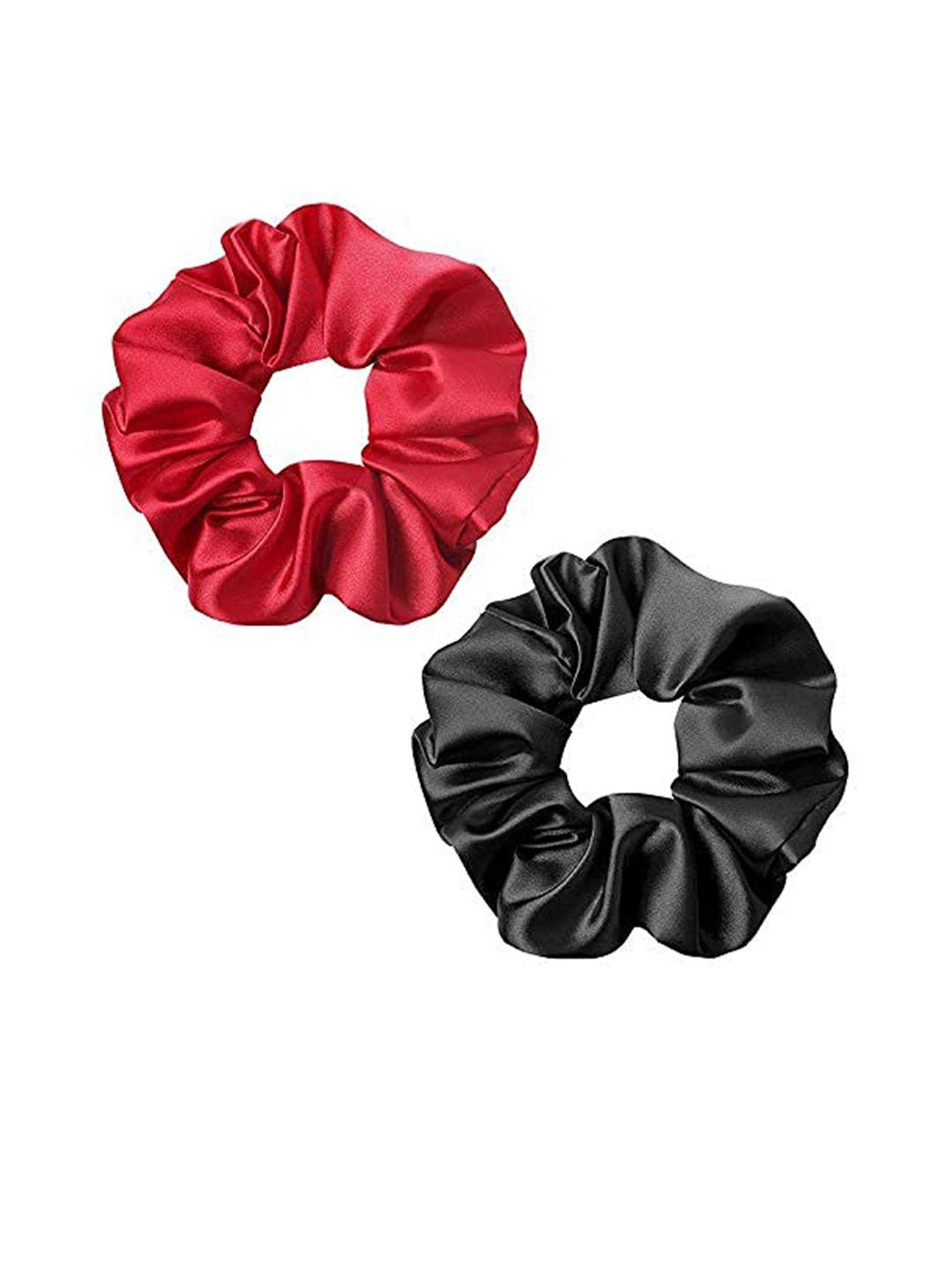 chronex set of 2 red & black scrunchie