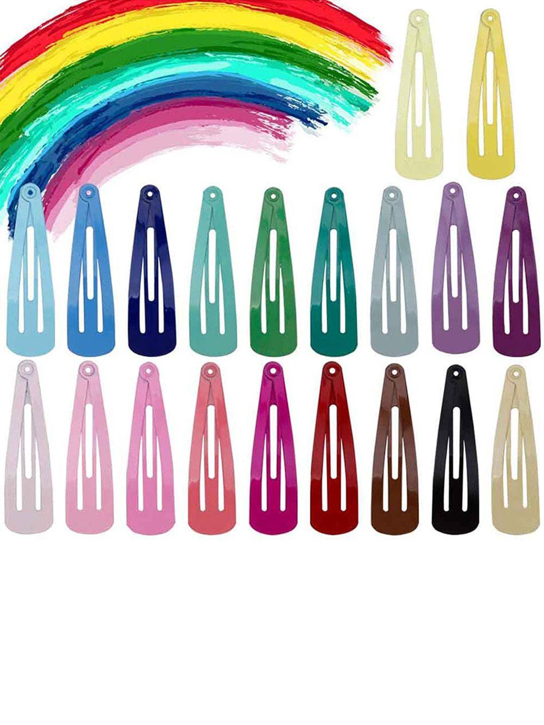chronex set of 24 metal multicolor tic tac hair clips
