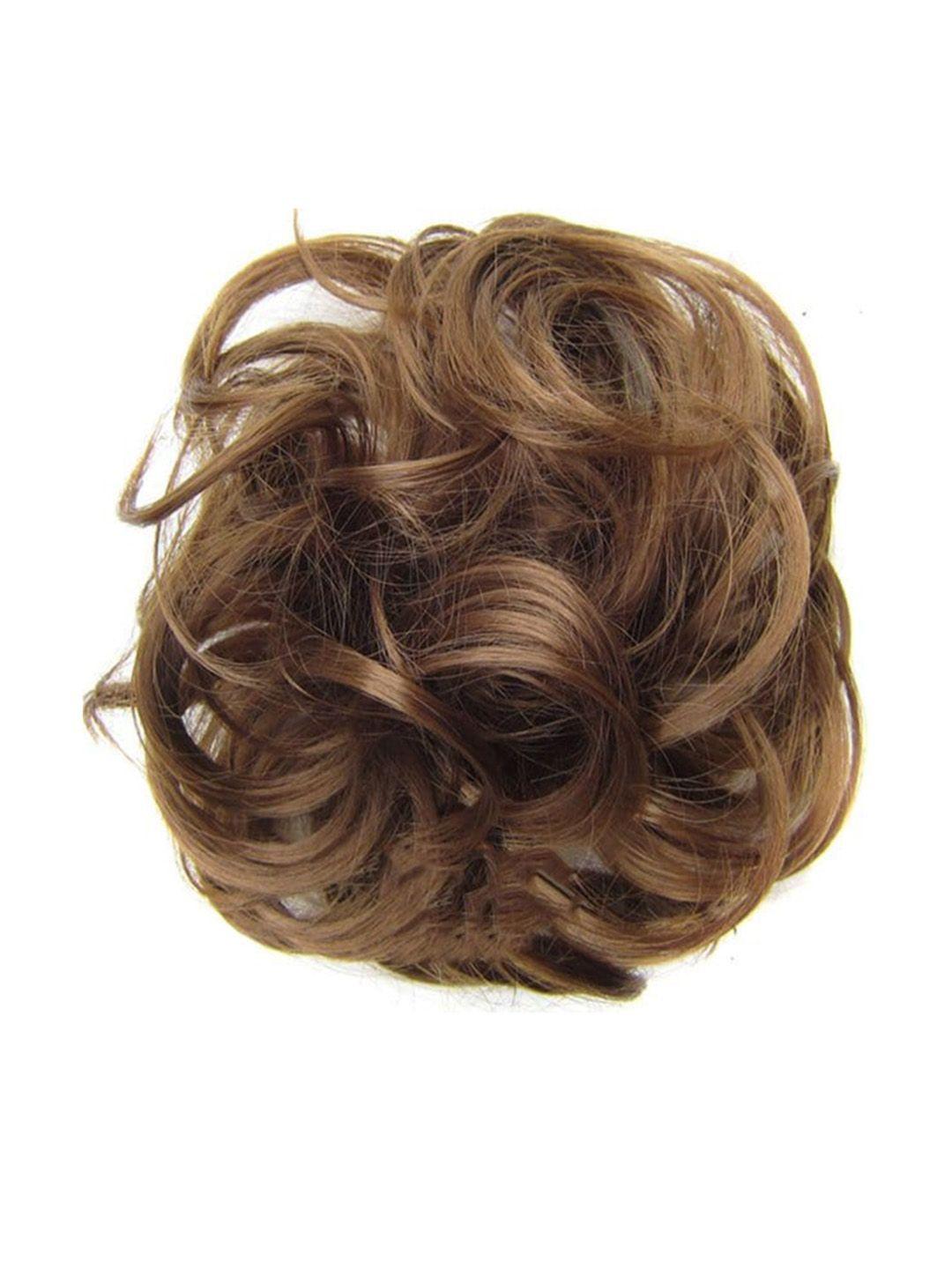 chronex synthetic hair messy juda band bun maker hair extension- brown