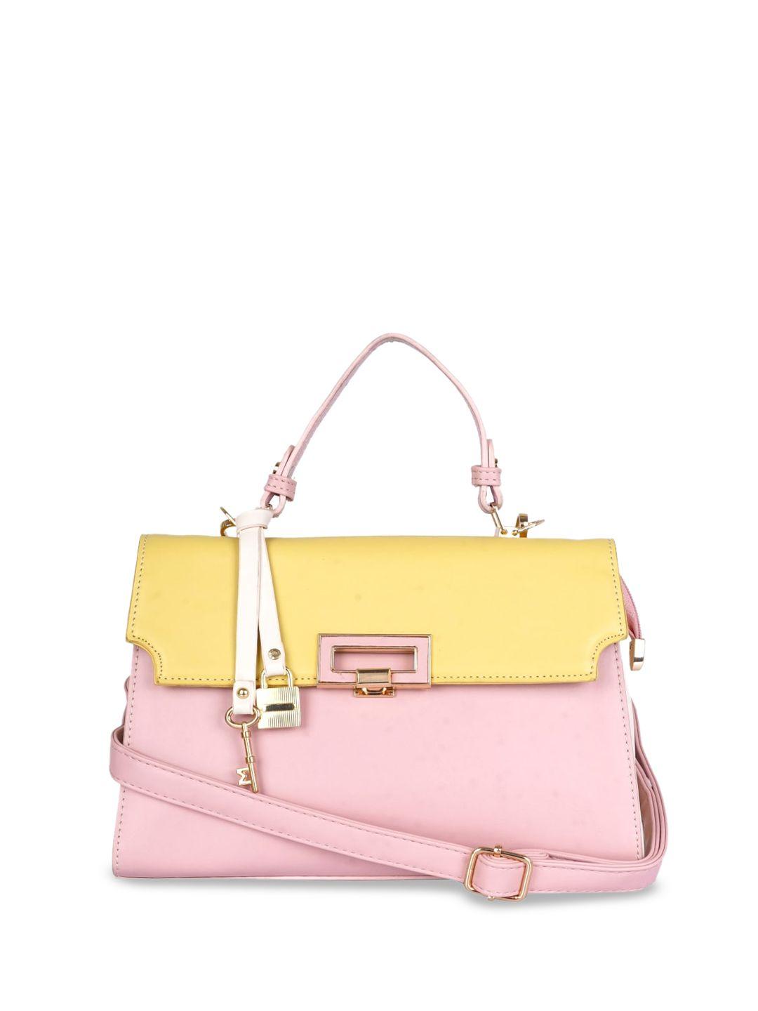 chronicle colourblocked structured satchel bag