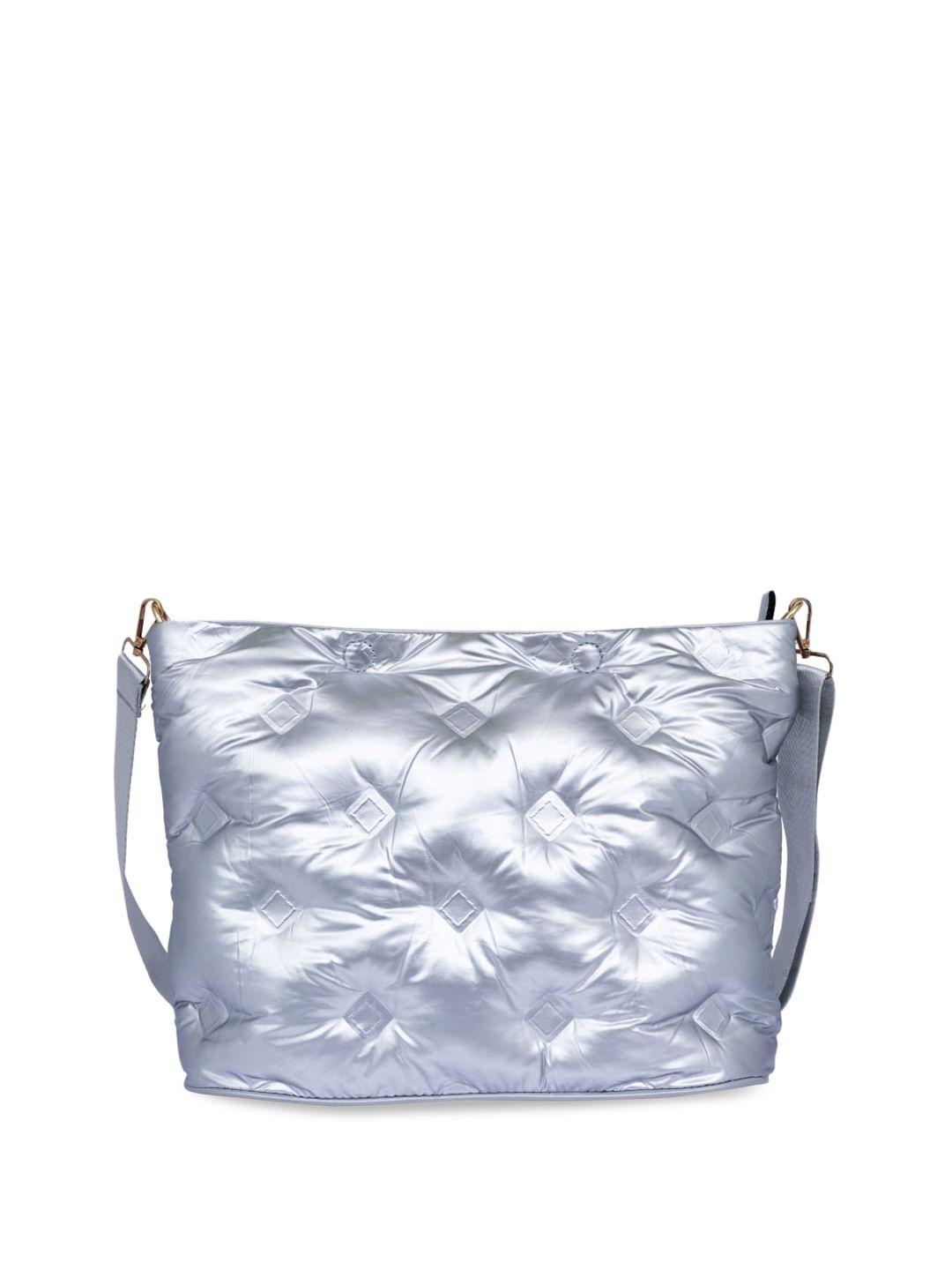 chronicle textured pu hobo bag with quilted