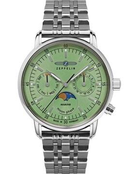 chronograph watch with metallic strap-8637m4