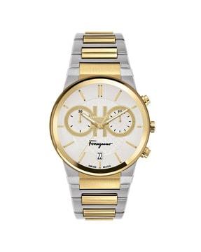 chronograph watch with metallic strap-sfme00821-aj