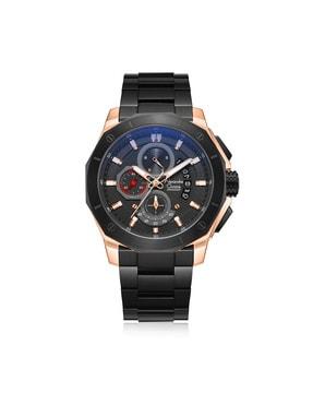 chronograph watch with metallic strap-6632mcbbrba