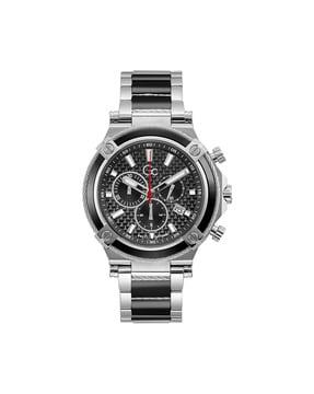 chronograph watch with metallic strap-y89001g2mf