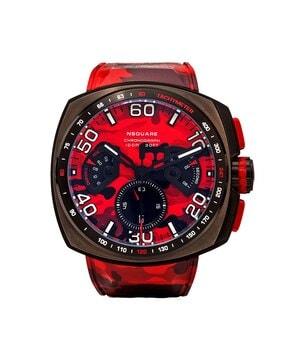 chronograph watch with rubber strap