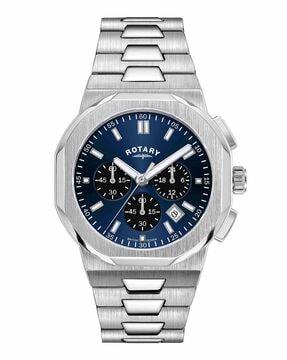 chronograph watch with stainless steel strap