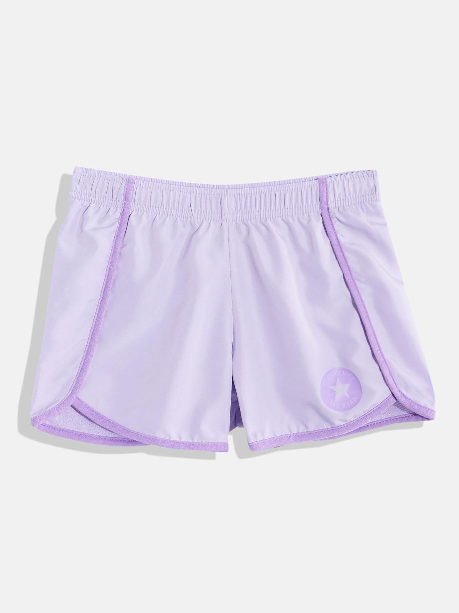 chuck patch high rise shorts - purple