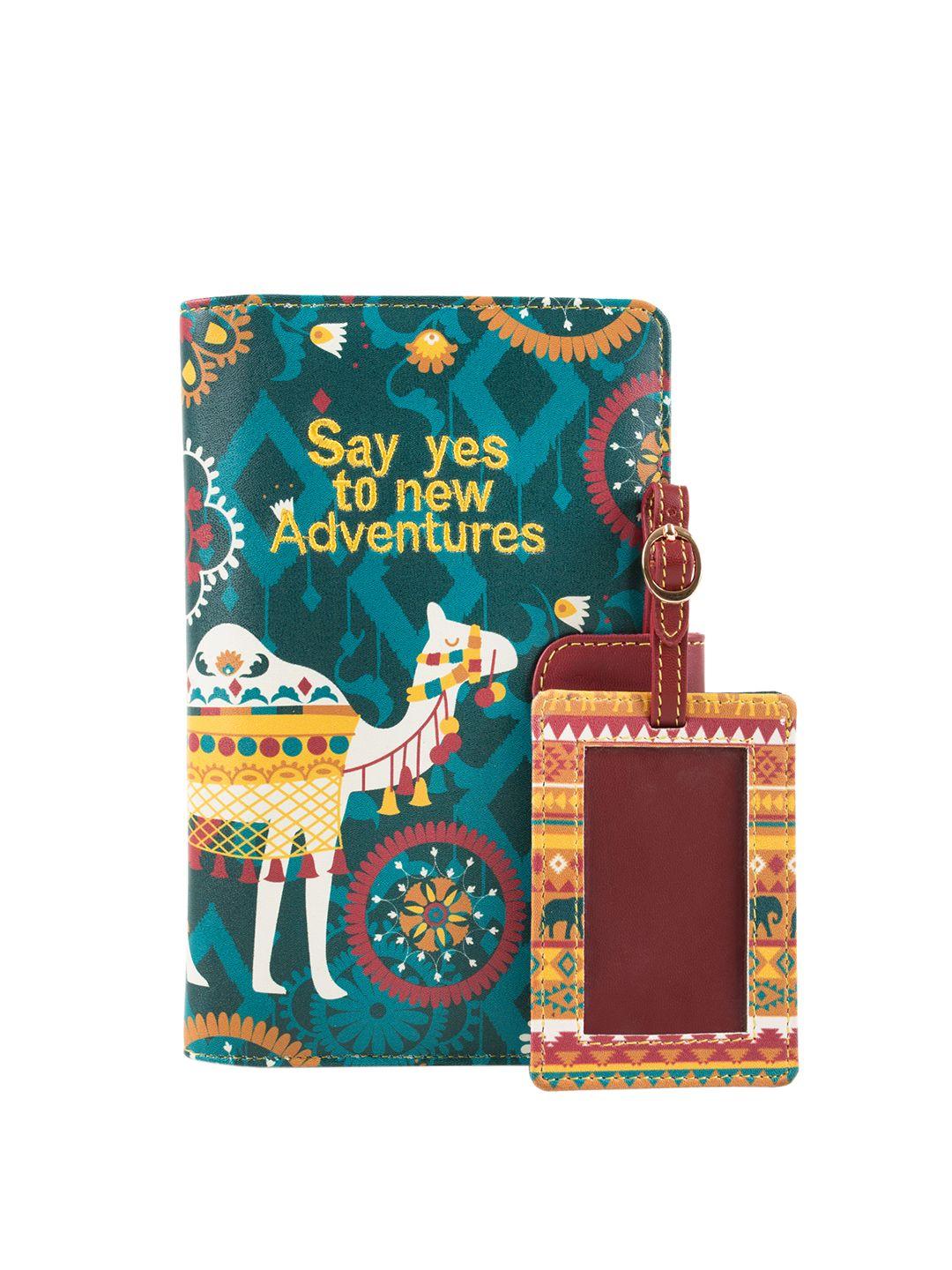 chumbak unisex multicoloured printed passport holder