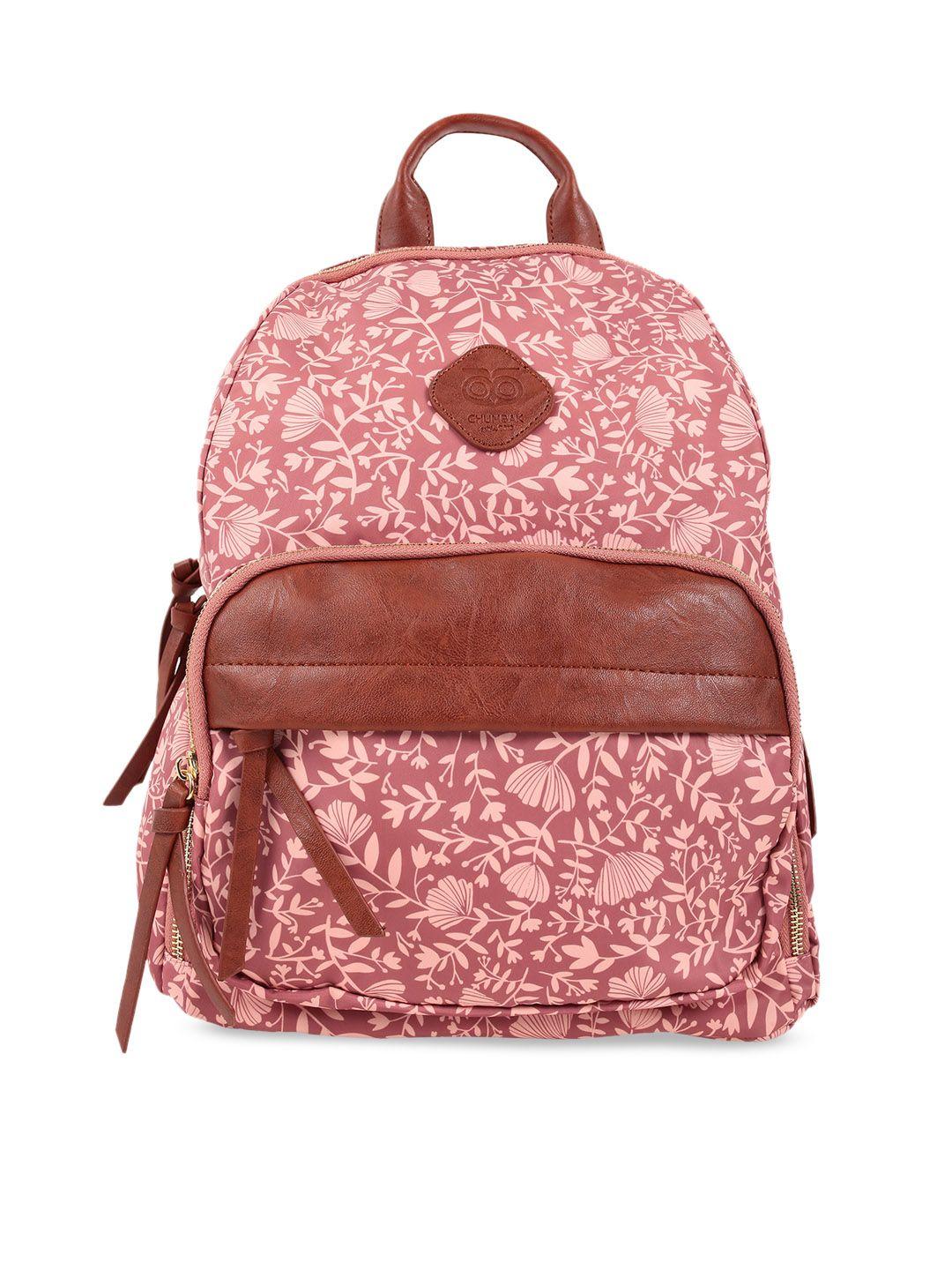 chumbak women pink printed backpack