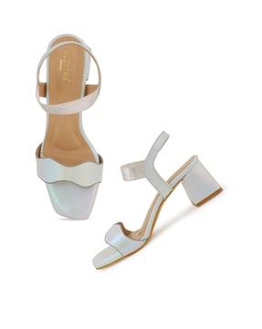 chunky heeled sandals with slingback strap