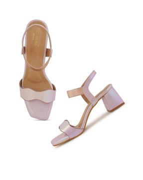 chunky heeled sandals with slingback strap