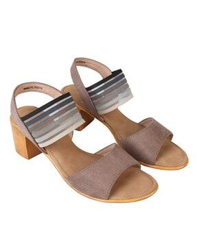 chunky-heeled slingback sandals