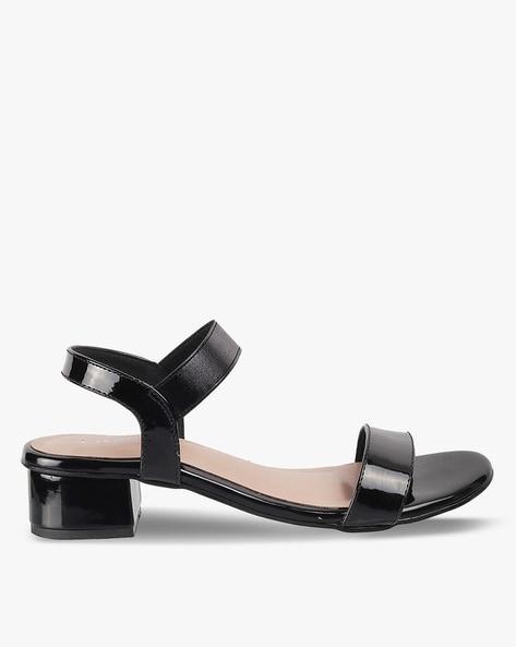 chunky heeled slip-on sandals with slingback