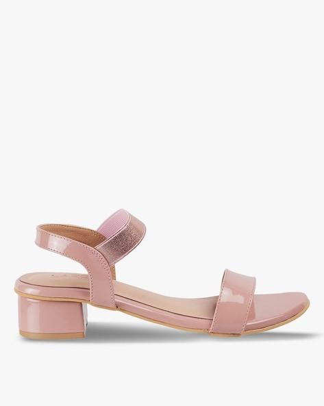 chunky heeled slip-on sandals with slingback