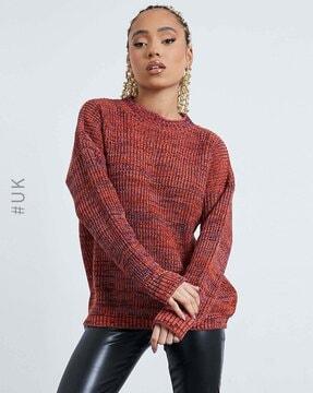 chunky-knit round-neck pullover
