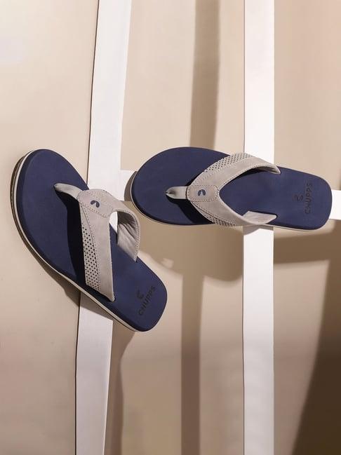 chupps men's blue flip flops