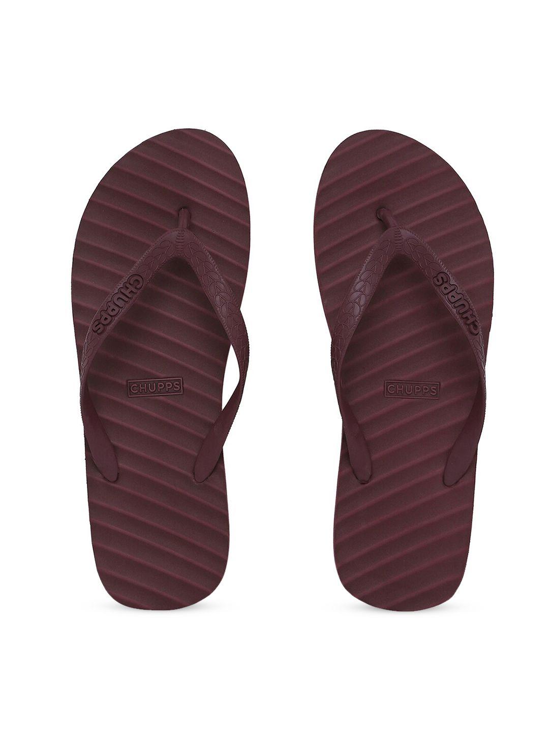 chupps women striped rubber thong flip-flops