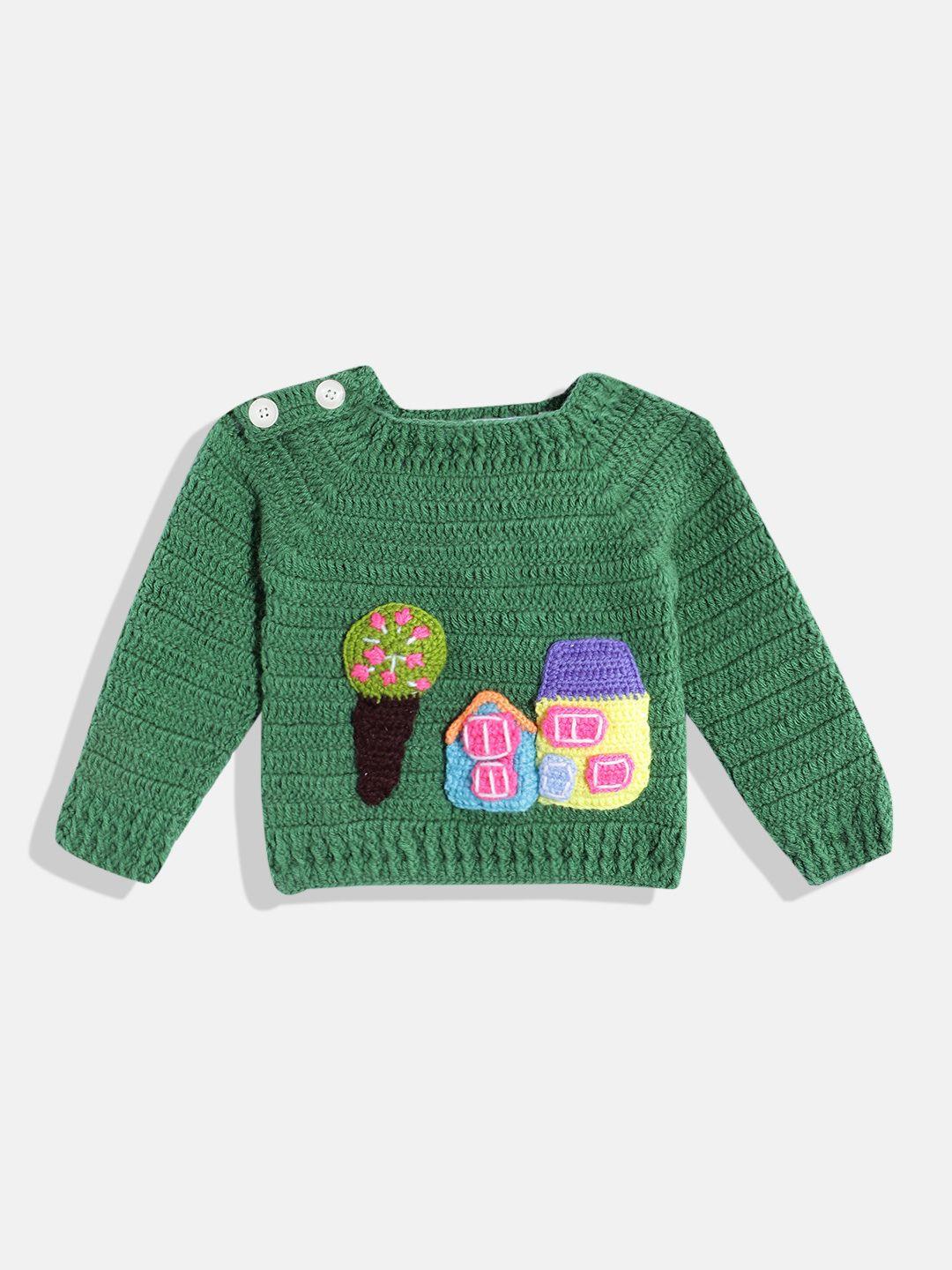 chutput kids conversational crochet woollen pullover