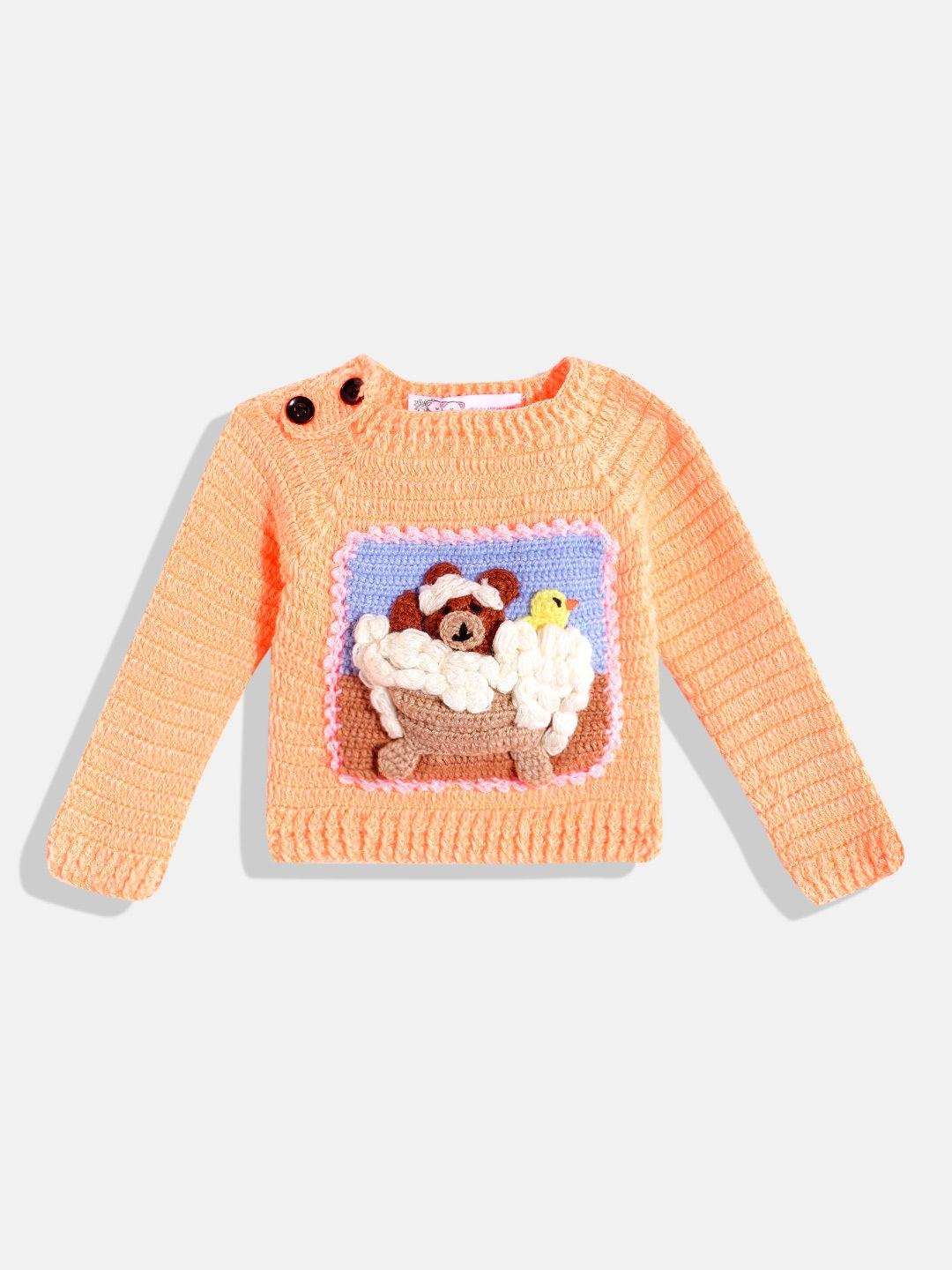 chutput kids conversational crochet woollen pullover