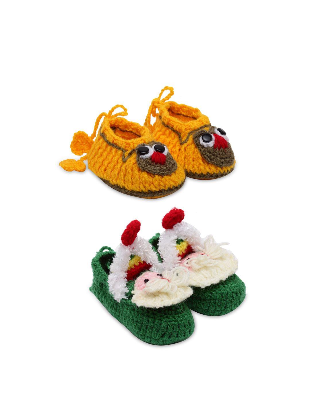 chutput kids pack of 2 self-designed pure wool booties