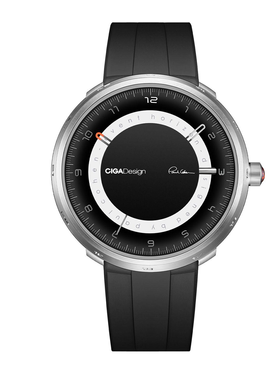 ciga design men u series black hole automatic mechanical stainless steal watch