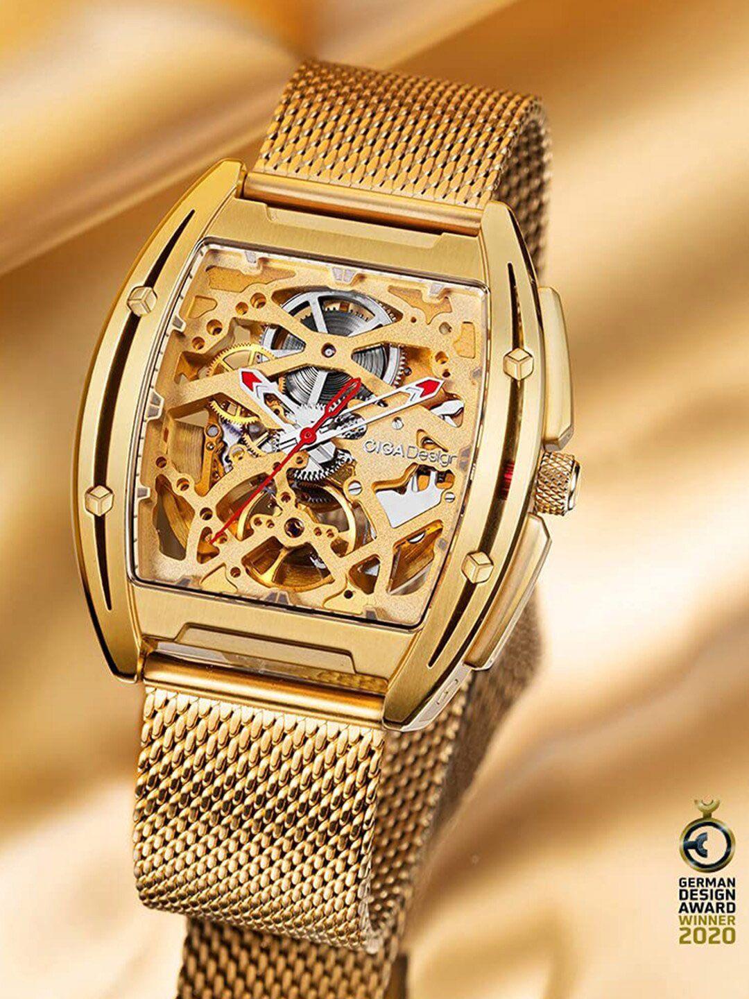 ciga design men stainless steel bracelet style straps analogue watch z031-sigo-w35bk