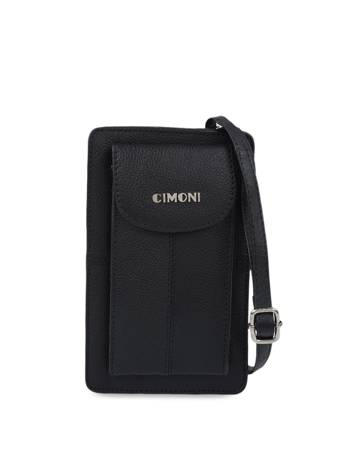 cimoni leather structured sling bag