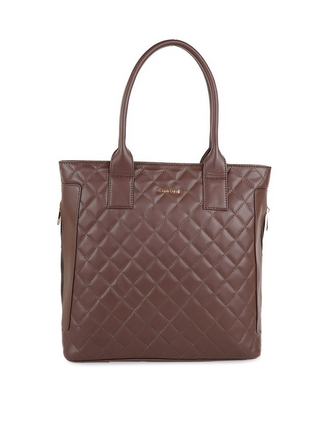 cimoni structured shoulder bag with quilted