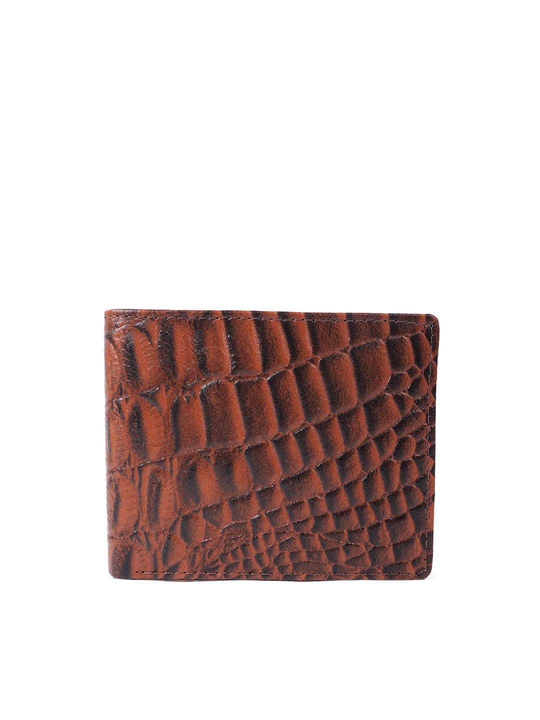 cimoni unisex brown leather two fold wallet