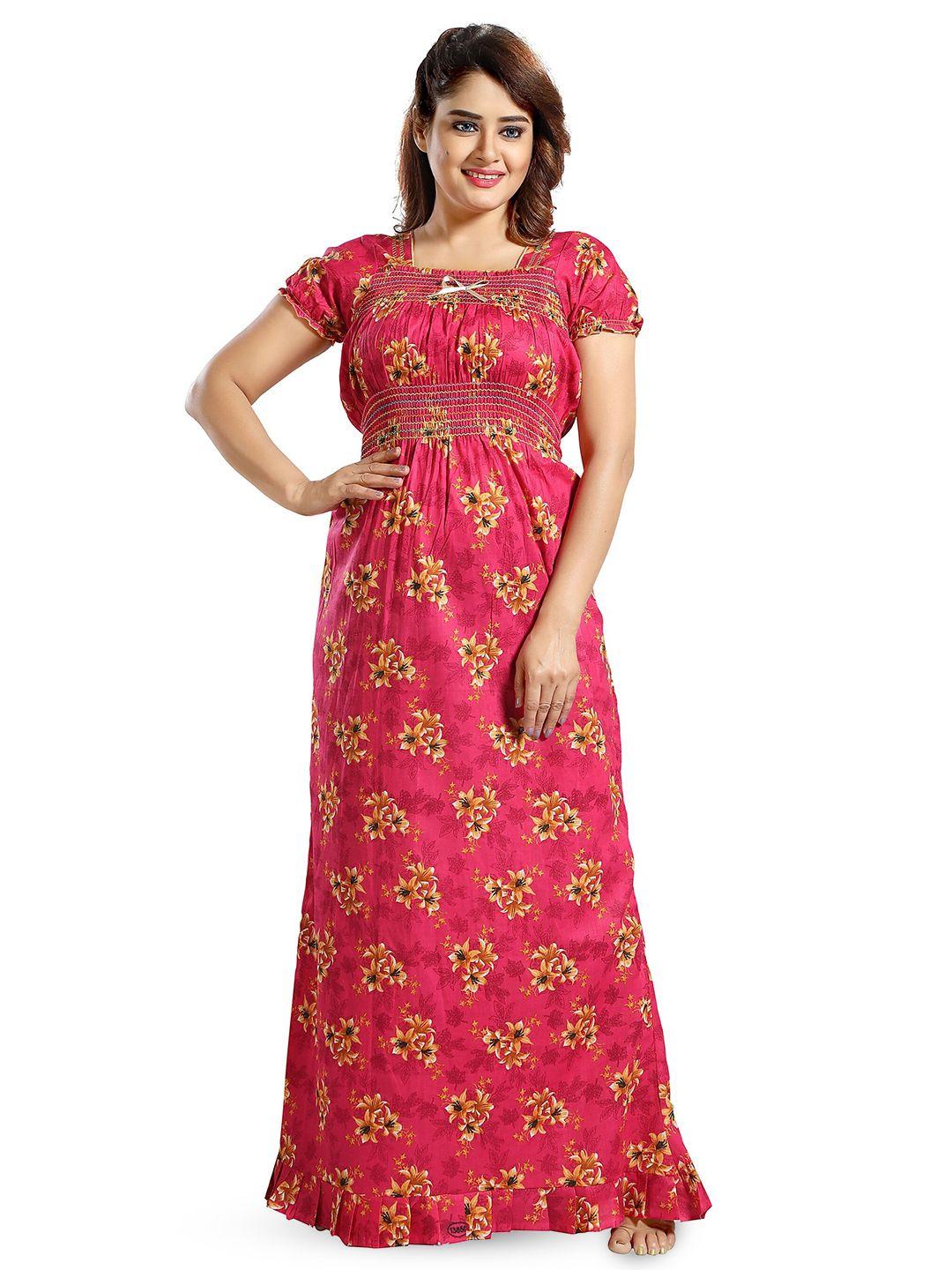 cinco floral printed maxi nightdress